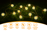 50ft Mains Powered Hanging Festoon Lights With 30 Bulbs